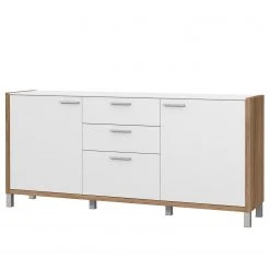Norrwood Sideboard Boyd I - Weiß / Eiche Dekor