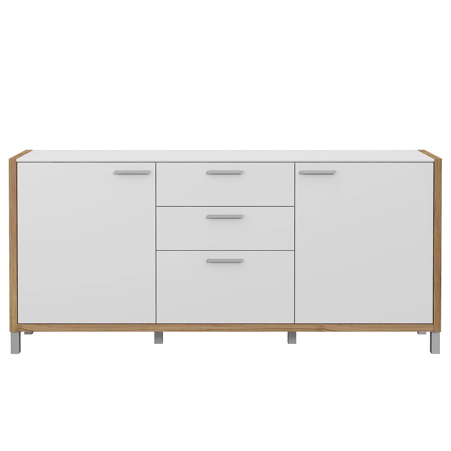 Norrwood Sideboard Boyd I - Weiß / Eiche Dekor 5 Norrwood Sideboard Boyd I - Weiß / Eiche Dekor – Bild 5