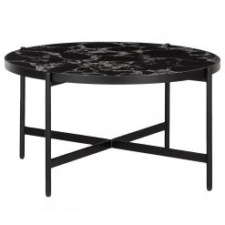 Studio Copenhagen Couchtisch Abee - Marmor Schwarz Dekor / Schwarz -Wohnzimmermöbel boutique en ligne 1000270346 220809 040 DETAILS P000000001000270346