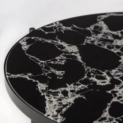 Studio Copenhagen Couchtisch Abee - Marmor Schwarz Dekor / Schwarz -Wohnzimmermöbel boutique en ligne 1000270346 220809 080 DETAILS P000000001000270346