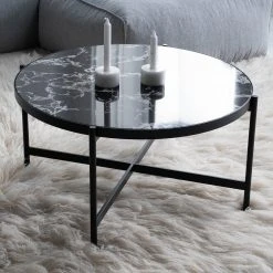 Studio Copenhagen Couchtisch Abee - Marmor Schwarz Dekor / Schwarz -Wohnzimmermöbel boutique en ligne 1000270346 220915 021 MOOD DETAILS P000000001000270346 mood