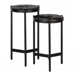 Studio Copenhagen Beistelltisch Abee I (2er-Set) - Marmor Schwarz Dekor / Schwarz 19 Studio Copenhagen Beistelltisch Abee I (2er-Set) - Marmor Schwarz Dekor / Schwarz -Wohnzimmermöbel boutique en ligne 1000270348 220809 030 DETAILS P000000001000270348