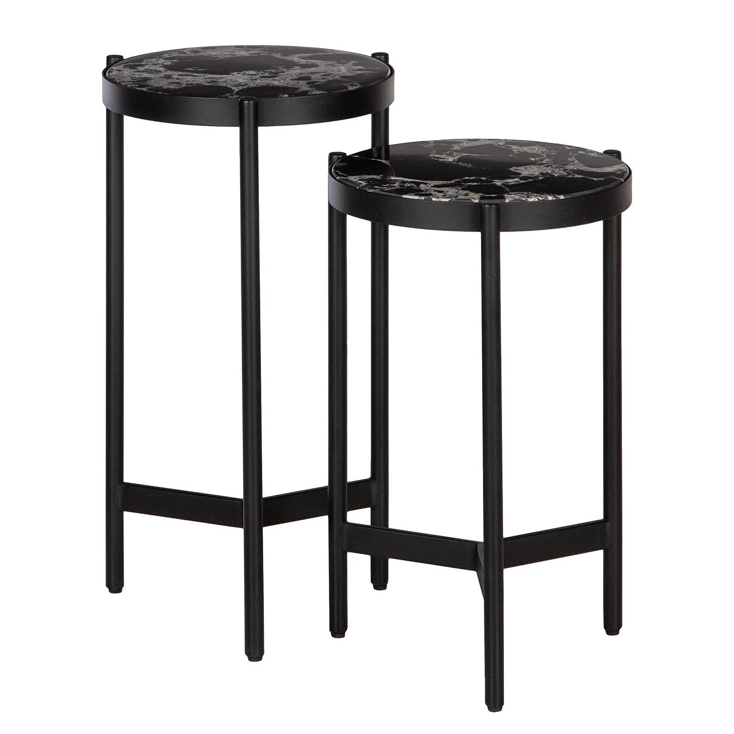 Studio Copenhagen Beistelltisch Abee I (2er-Set) - Marmor Schwarz Dekor / Schwarz 7 Studio Copenhagen Beistelltisch Abee I (2er-Set) - Marmor Schwarz Dekor / Schwarz – Bild 7