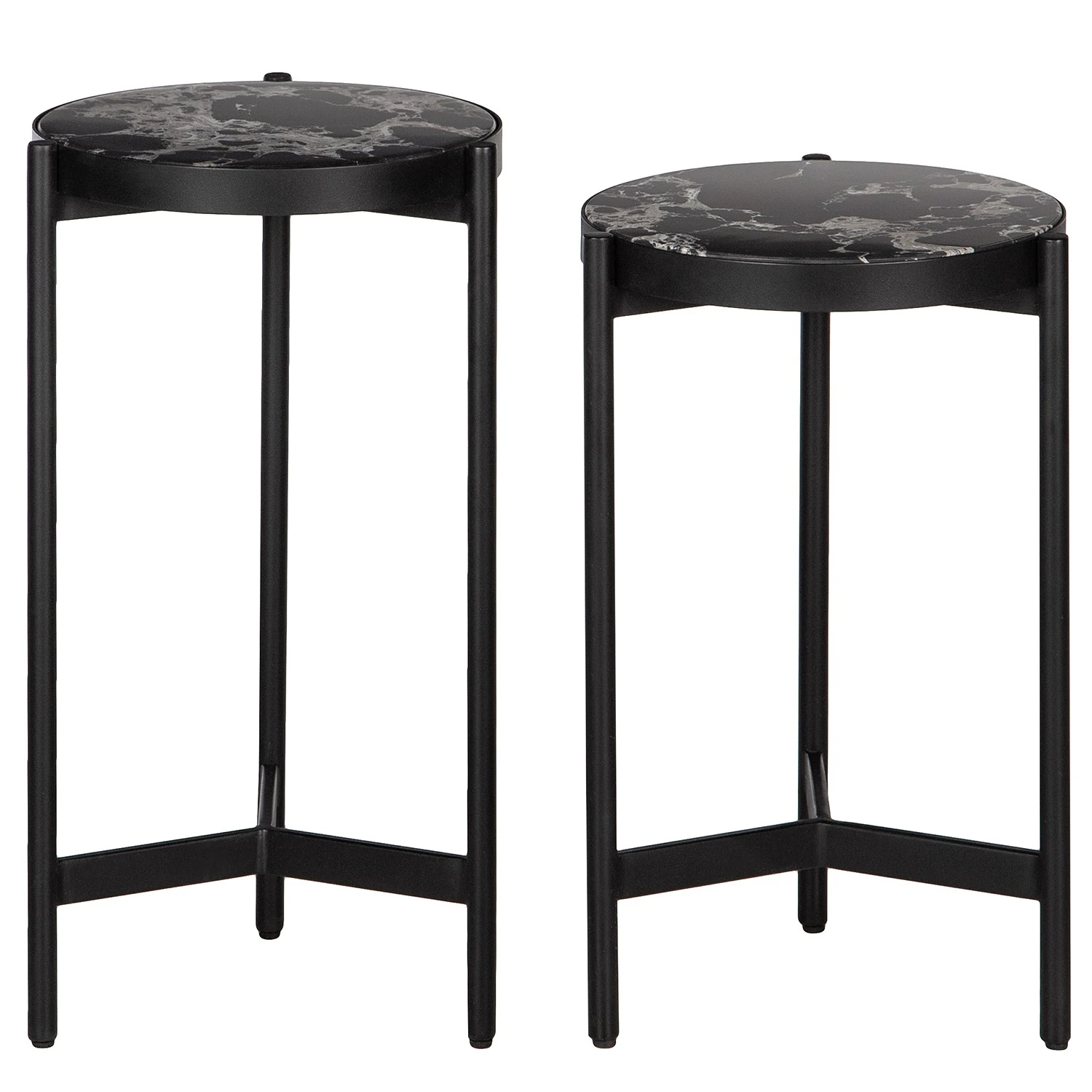 Studio Copenhagen Beistelltisch Abee I (2er-Set) - Marmor Schwarz Dekor / Schwarz 8 Studio Copenhagen Beistelltisch Abee I (2er-Set) - Marmor Schwarz Dekor / Schwarz – Bild 8