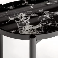 Studio Copenhagen Konsolentisch Abee - Marmor Schwarz Dekor / Schwarz -Wohnzimmermöbel boutique en ligne 1000270353 220809 060 DETAILS P000000001000270353