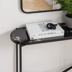 Studio Copenhagen Konsolentisch Abee - Marmor Schwarz Dekor / Schwarz -Wohnzimmermöbel boutique en ligne 1000270353 220823 023 MOOD DETAILS P000000001000270353 mood