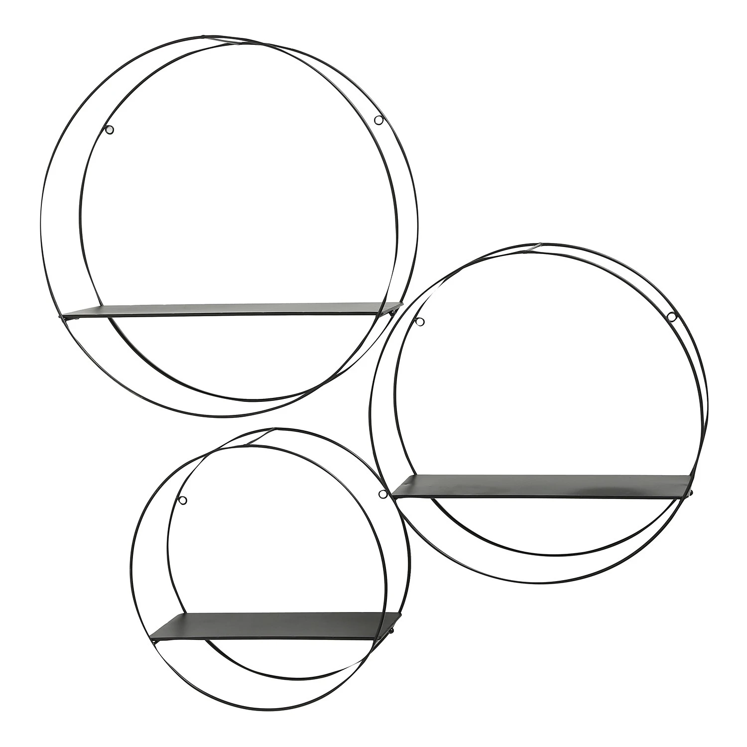 Boltze Wandregal Franco II (3er-Set) - Metall - Schwarz 1 Boltze Wandregal Franco II (3er-Set) - Metall - Schwarz