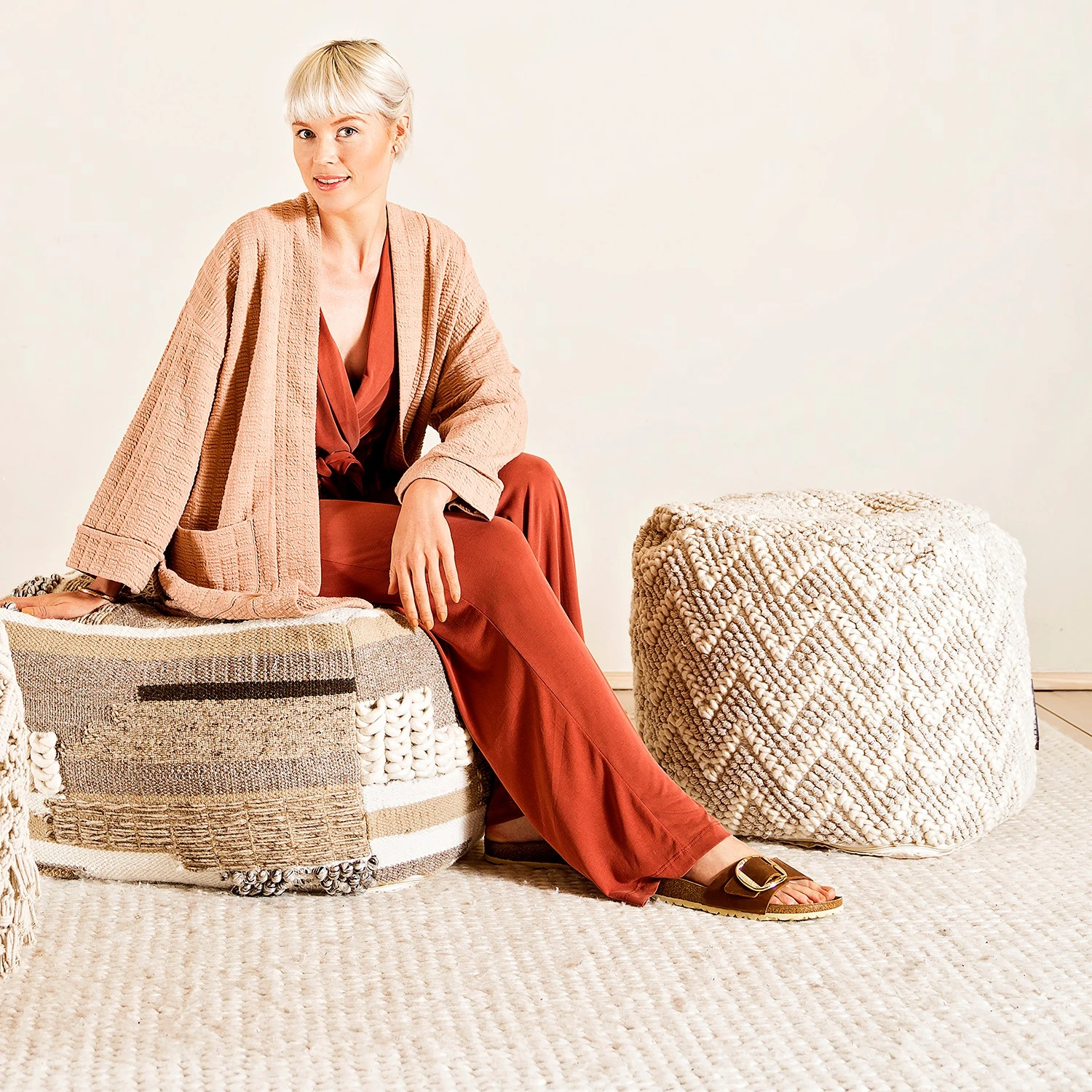 SITTING POINT Cube Manacor - Baumwolle / Polyester - Beige 2 SITTING POINT Cube Manacor - Baumwolle / Polyester - Beige – Bild 2