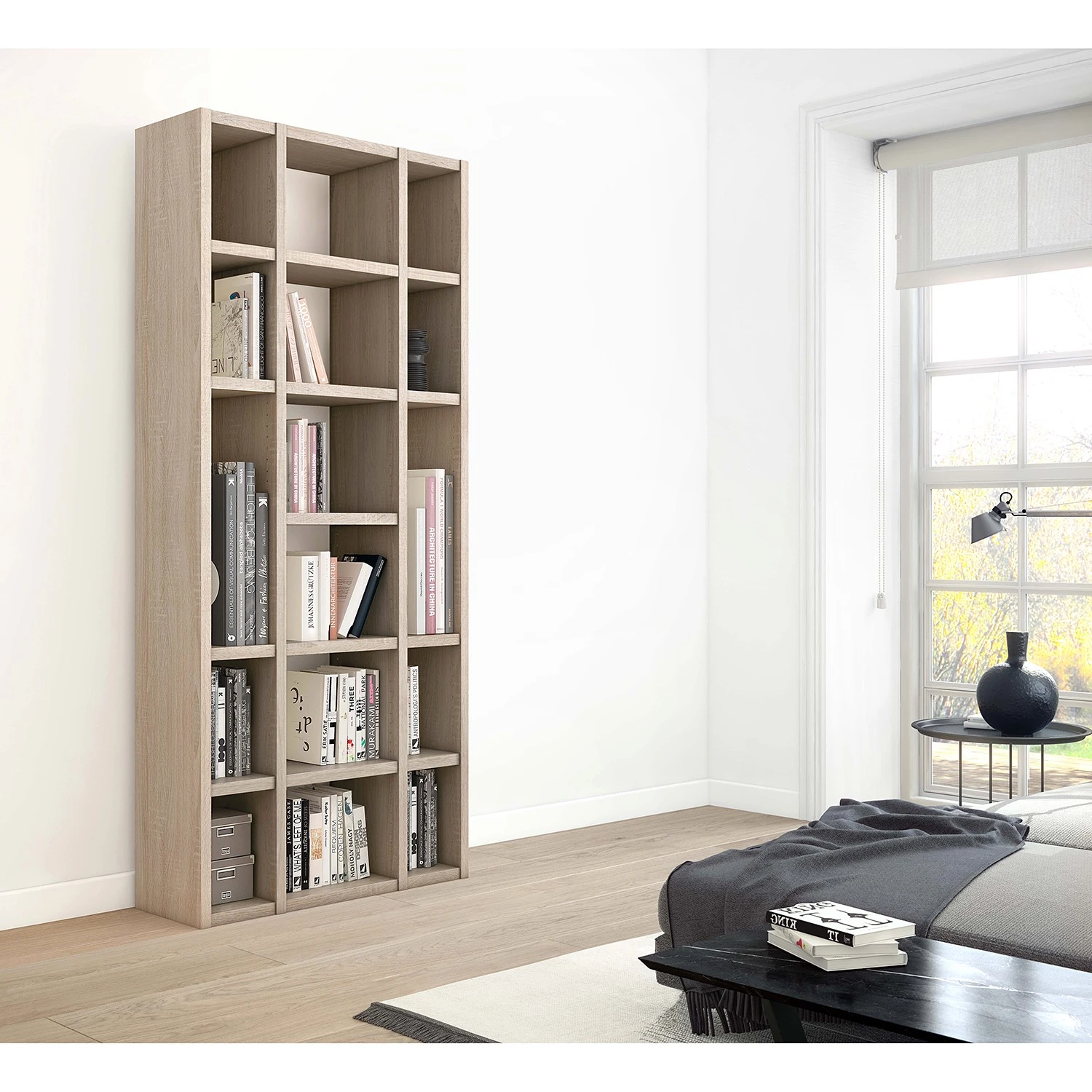 Loftscape Bücherregal Emporior XIV - Eiche Sonoma Dekor - Breite: 100 cm 2 Loftscape Bücherregal Emporior XIV - Eiche Sonoma Dekor - Breite: 100 cm – Bild 2