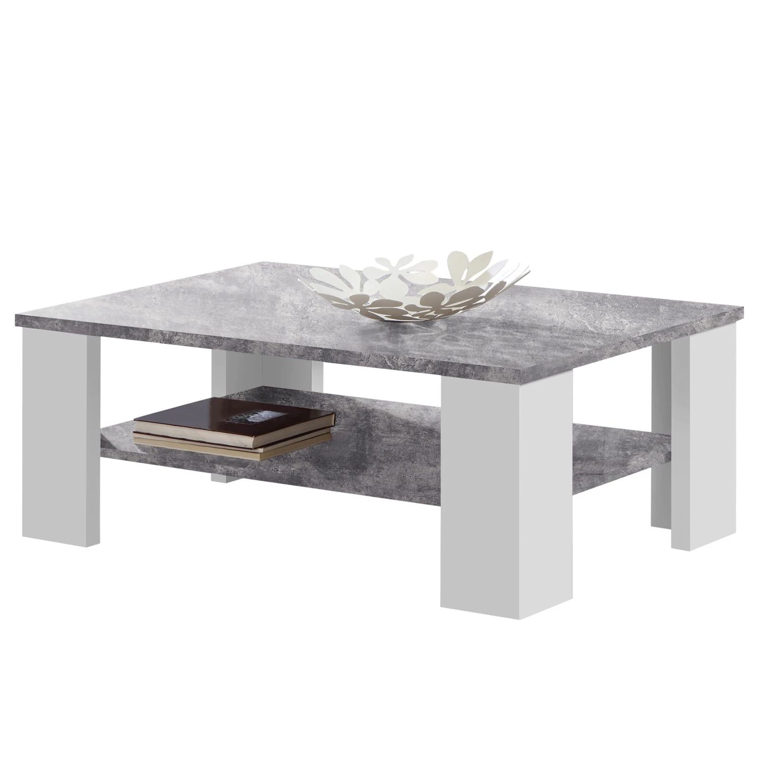 Loftscape Couchtisch Lono - Beton Dekor / Weiß 1 Loftscape Couchtisch Lono - Beton Dekor / Weiß