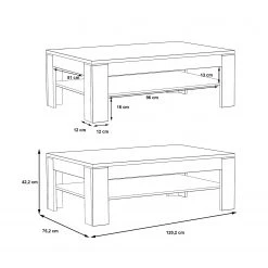 Ridgevalley Couchtisch Moro - Eiche Artisan Dekor -Wohnzimmermöbel boutique en ligne 1000272366 210819 07024300058 SKETCH DETAILS P000000001000272366 sketch