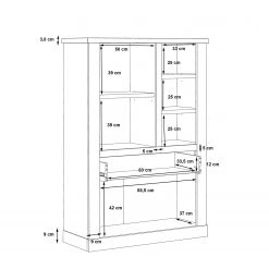 Ridgevalley Highboard Moro II - Eiche Artisan Dekor / Grau 14 Ridgevalley Highboard Moro II - Eiche Artisan Dekor / Grau -Wohnzimmermöbel boutique en ligne 1000272382 210819 07024900143 SKETCH DETAILS P000000001000272382 sketch