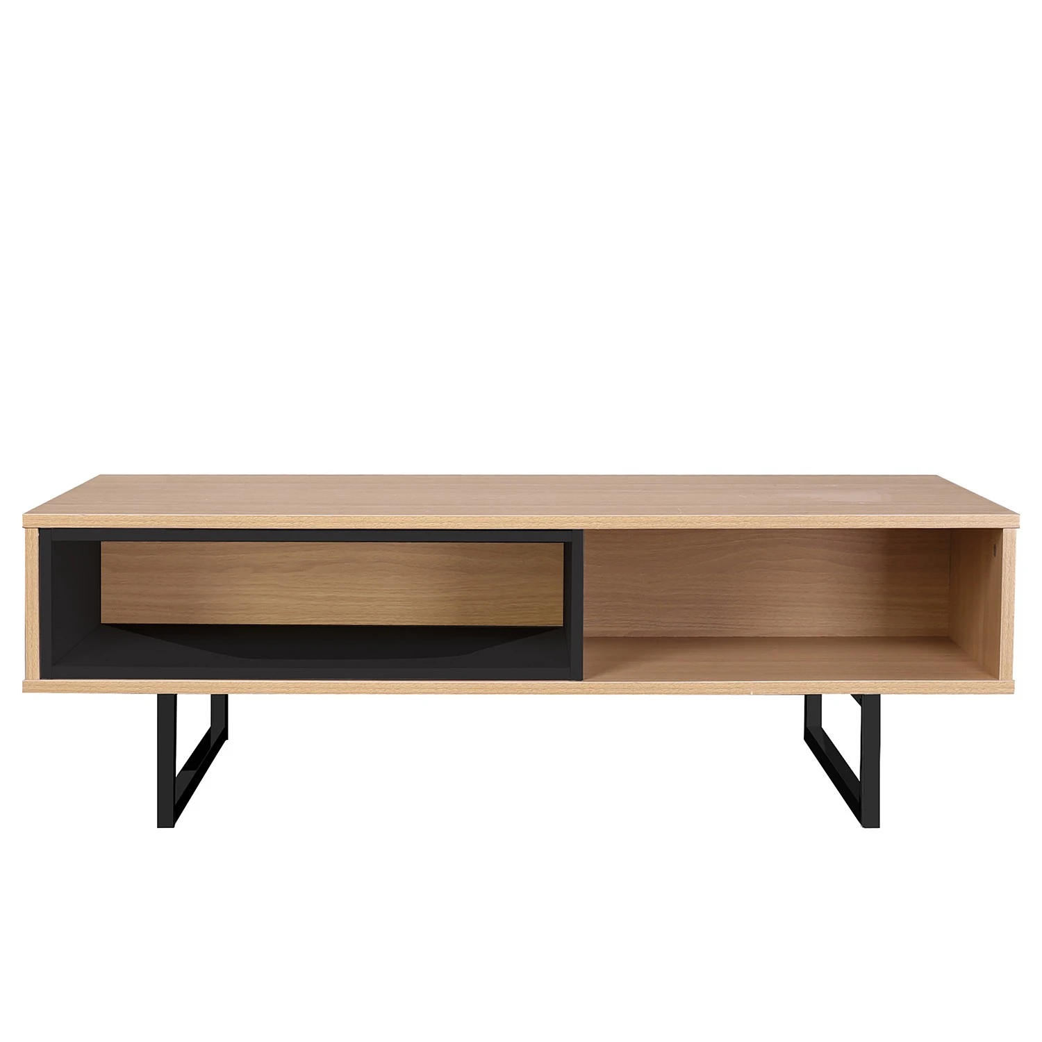 Loftscape TV-Lowboard Borsh - Echtholzfurnier - Eiche / Schwarz 3 Loftscape TV-Lowboard Borsh - Echtholzfurnier - Eiche / Schwarz – Bild 3