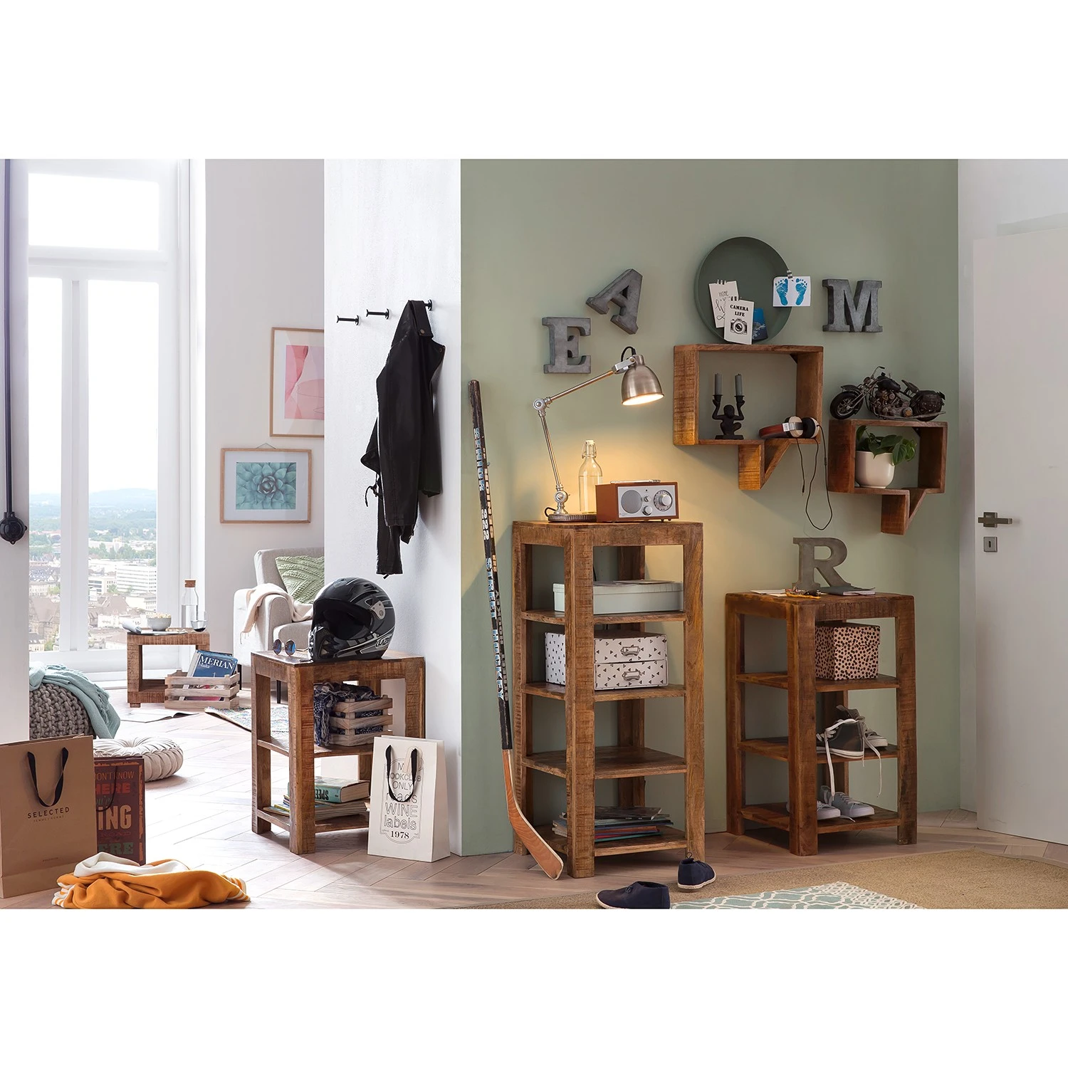 Naturoo Regal Colwood - Mango massiv - Höhe: 60 cm 2 Naturoo Regal Colwood - Mango massiv - Höhe: 60 cm – Bild 2