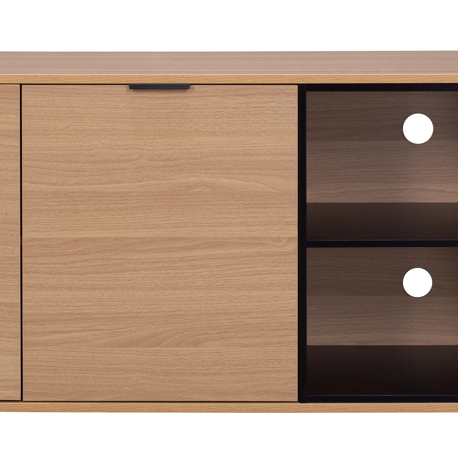 Loftscape Sideboard Borsh - Echtholzfurnier - Eiche / Schwarz 3 Loftscape Sideboard Borsh - Echtholzfurnier - Eiche / Schwarz – Bild 3