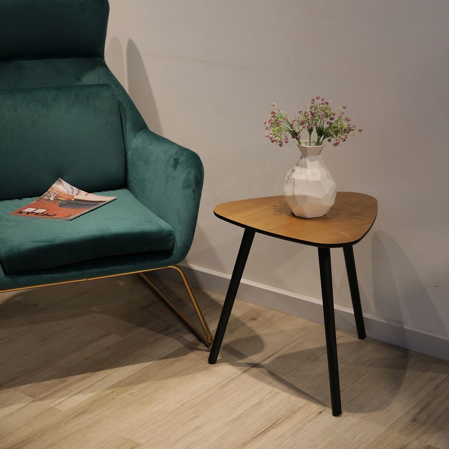 Red Living Beistelltisch Malcata II - Echtholzfurnier - Paulownia / Schwarz 2 Red Living Beistelltisch Malcata II - Echtholzfurnier - Paulownia / Schwarz – Bild 2