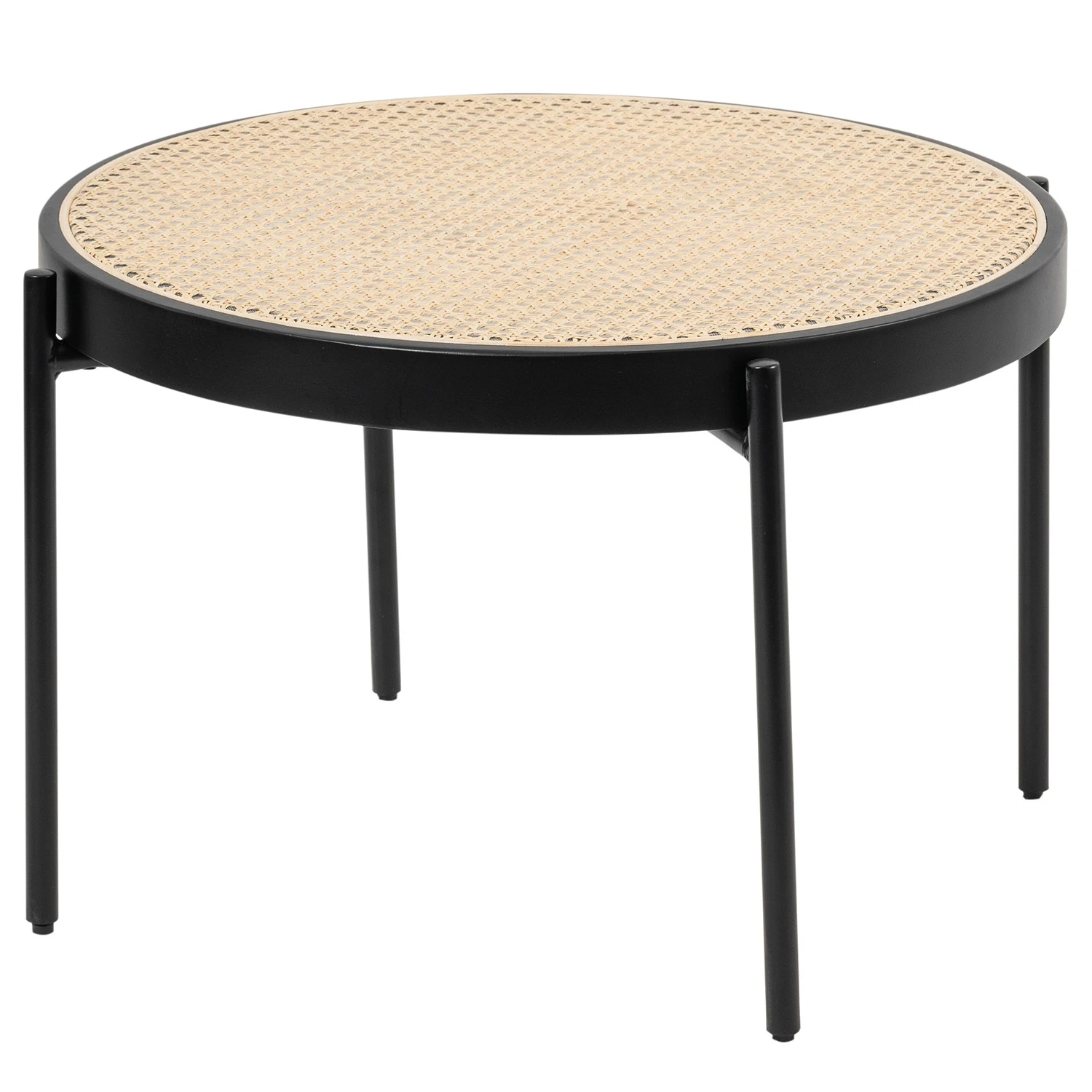 Studio Copenhagen Couchtisch Cyra - Rattan / Metall - Rattan / Schwarz 1 Studio Copenhagen Couchtisch Cyra - Rattan / Metall - Rattan / Schwarz