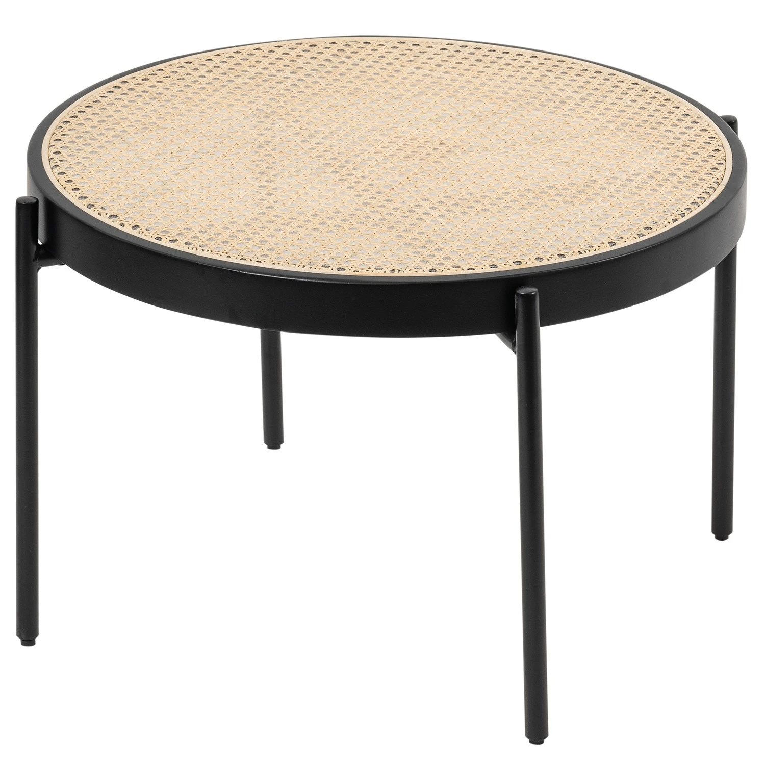 Studio Copenhagen Couchtisch Cyra - Rattan / Metall - Rattan / Schwarz 2 Studio Copenhagen Couchtisch Cyra - Rattan / Metall - Rattan / Schwarz – Bild 2