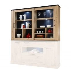 Ridgevalley Buffetaufsatz Nanda - Eiche Artisan Dekor / Eiche Schwarz Dekor