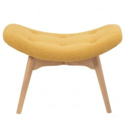 Mørteens Hocker Gimli - Webstoff / Esche massiv - Senfgelb -Wohnzimmermöbel boutique en ligne 1000273475 220420 035 DETAILS P000000001000273475