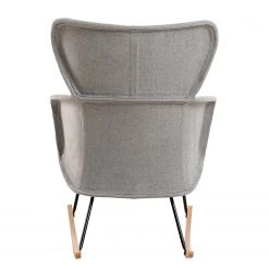 Mørteens Schaukelstuhl Felin - Webstoff / Metall & Buche massiv - Grau / Schwarz & Buche -Wohnzimmermöbel boutique en ligne 1000273480 220420 040 DETAILS P000000001000273480