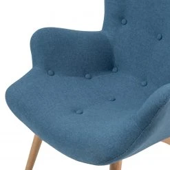 Mørteens Sessel Gimli - Webstoff / Esche massiv - Jeansblau -Wohnzimmermöbel boutique en ligne 1000273486 220420 055 DETAILS P000000001000273486