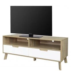 Norrwood TV-Lowboard Ibo - Weiß / Eiche Artisan Dekor