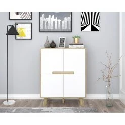 Norrwood Kommode Ibo - Weiß / Eiche Artisan Dekor 10 Norrwood Kommode Ibo - Weiß / Eiche Artisan Dekor -Wohnzimmermöbel boutique en ligne 1000273493 210615 13505700045 MOOD DETAILS P000000001000273493 mood