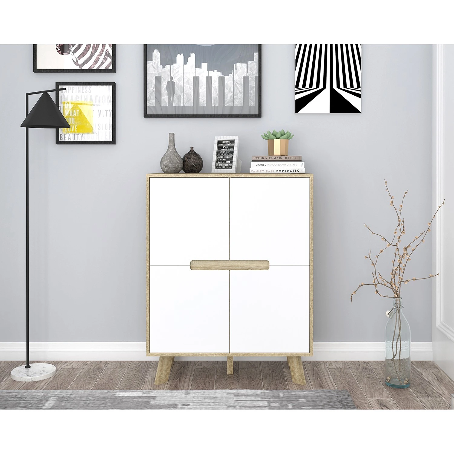 Norrwood Kommode Ibo - Weiß / Eiche Artisan Dekor 5 Norrwood Kommode Ibo - Weiß / Eiche Artisan Dekor – Bild 5