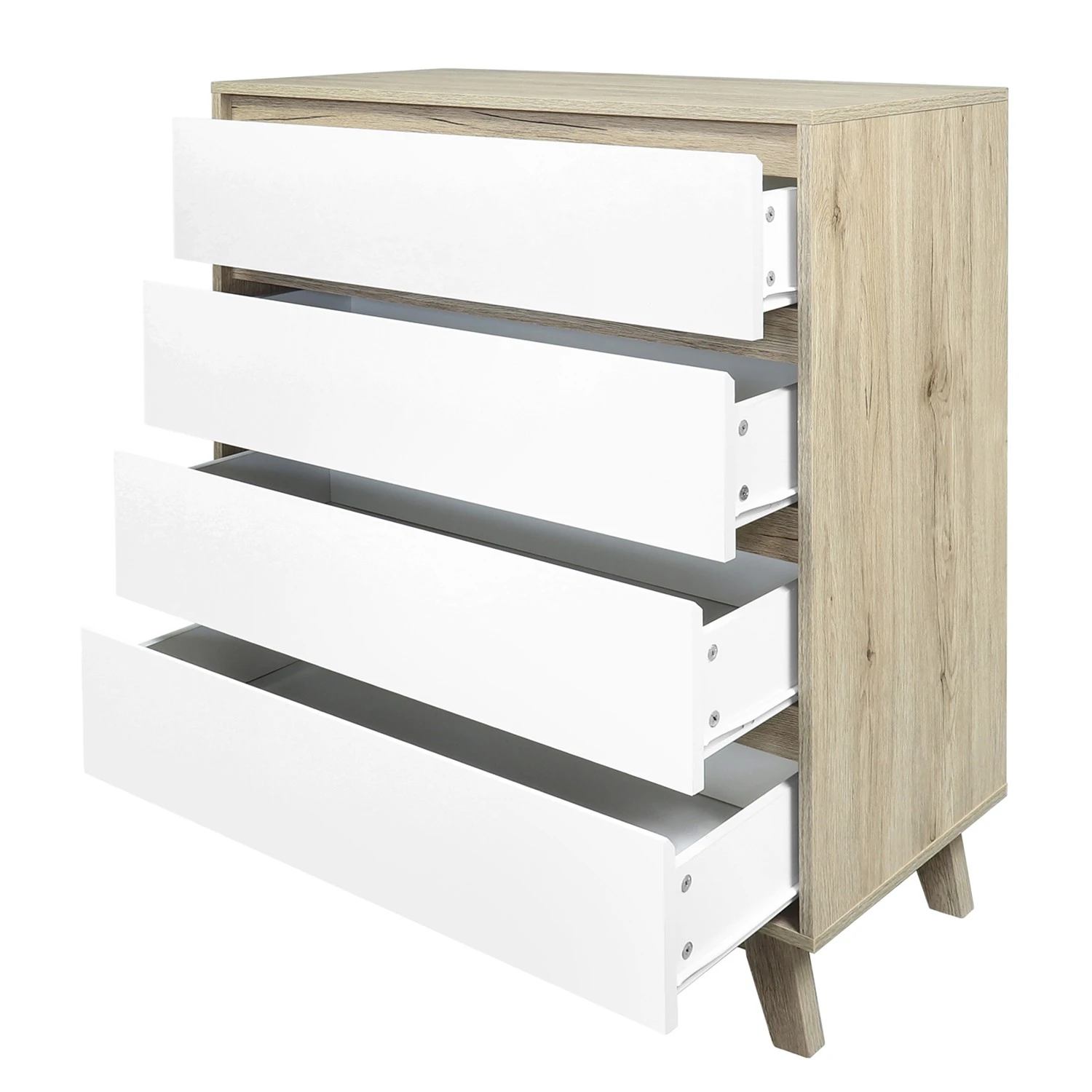 Norrwood Kommode Jano I - Weiß / Eiche Artisan Dekor 3 Norrwood Kommode Jano I - Weiß / Eiche Artisan Dekor – Bild 3