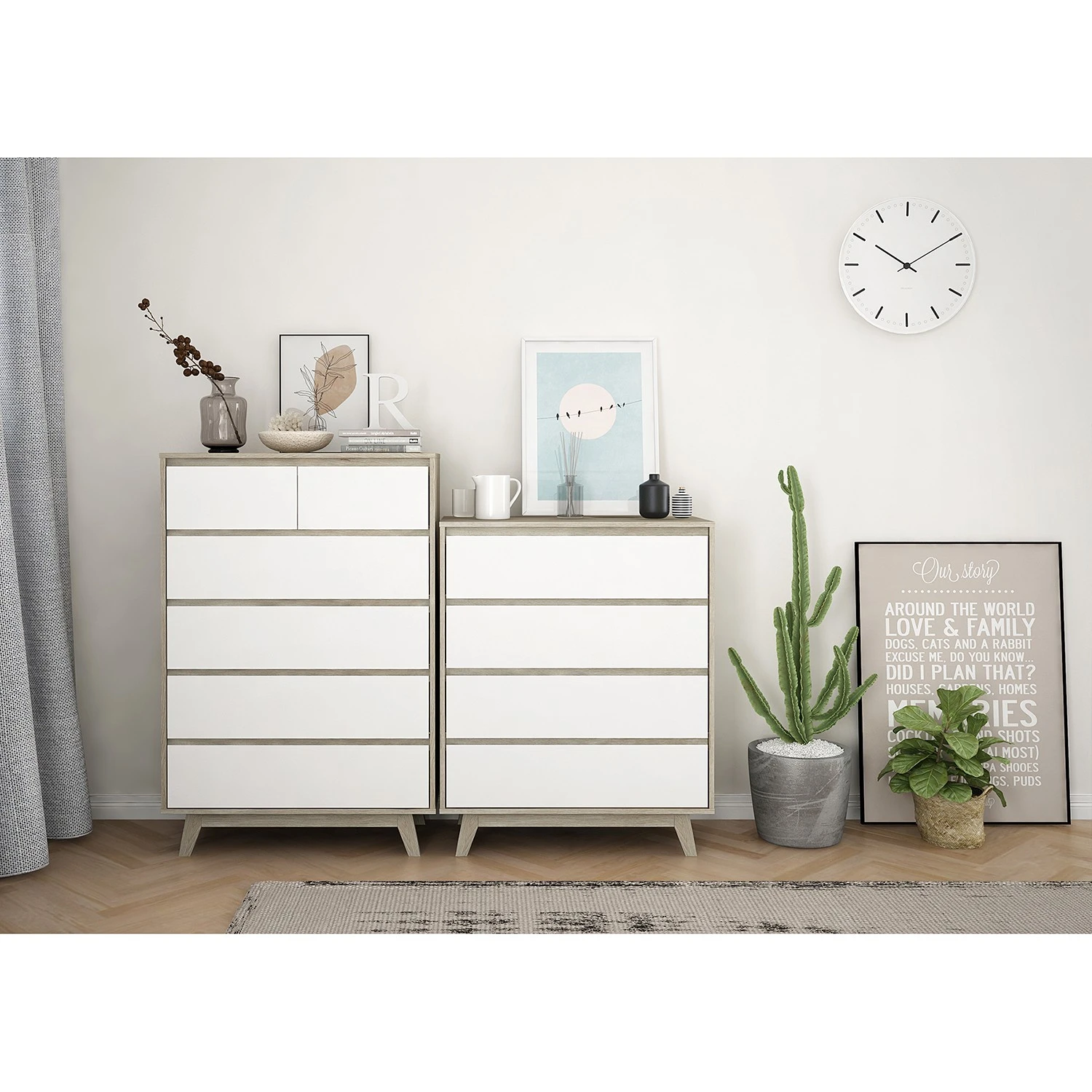 Norrwood Kommode Jano I - Weiß / Eiche Artisan Dekor 4 Norrwood Kommode Jano I - Weiß / Eiche Artisan Dekor – Bild 4