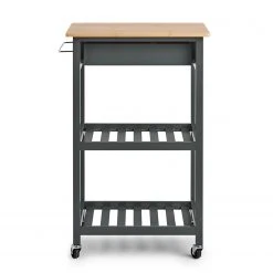 Zeller Servierwagen Addison - Bambus / MDF - Grau - 58 x 40 x 93 cm -Wohnzimmermöbel boutique en ligne 1000273690 210615 06563700006 DETAILS P000000001000273690