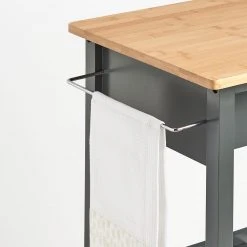 Zeller Servierwagen Addison - Bambus / MDF - Grau - 58 x 40 x 93 cm -Wohnzimmermöbel boutique en ligne 1000273690 210615 06563700008 DETAILS P000000001000273690