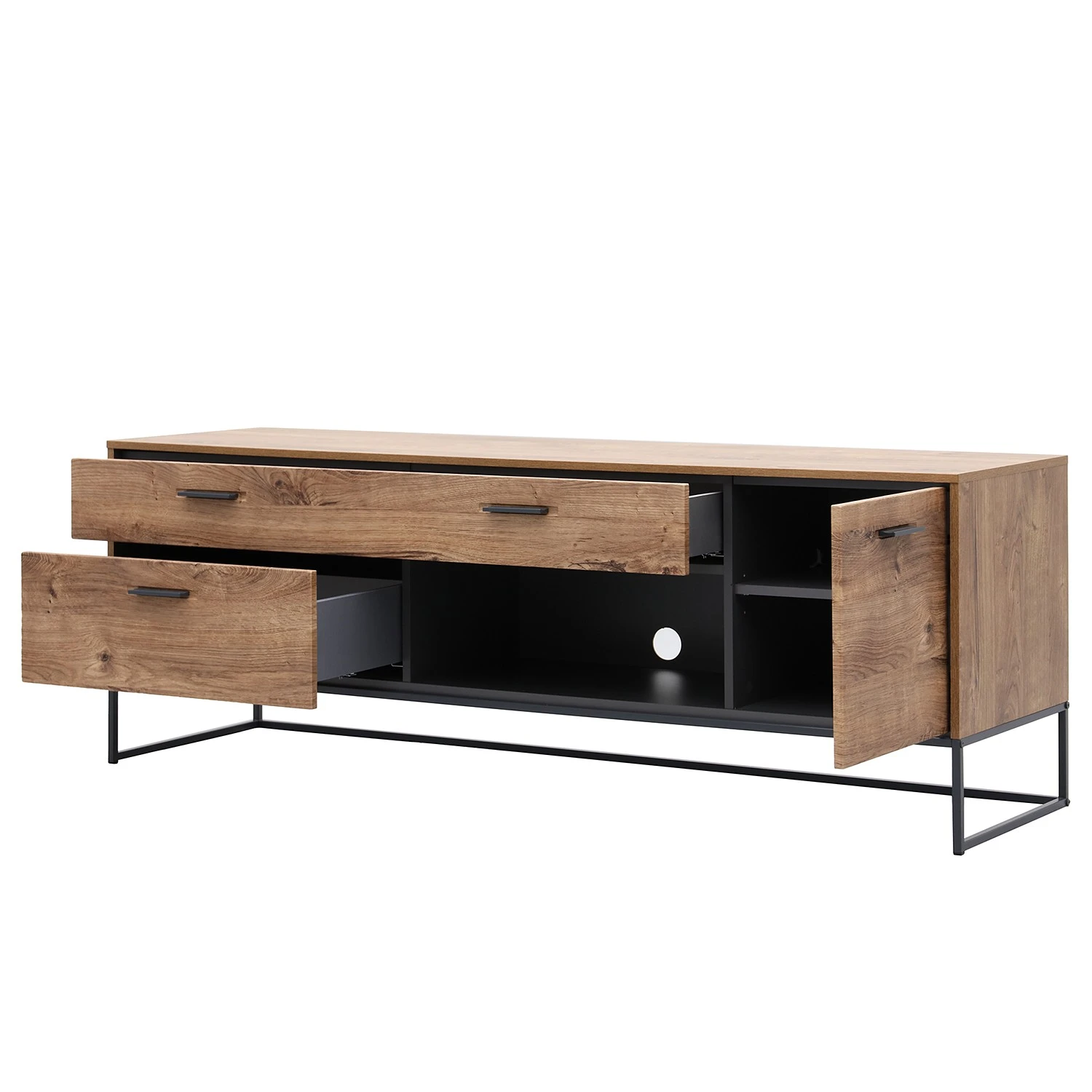 Red Living TV-Lowboard Meevoo II - Eiche Rustikal Dekor / Graphit 4 Red Living TV-Lowboard Meevoo II - Eiche Rustikal Dekor / Graphit – Bild 4