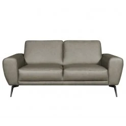Loftscape Sofa Kerman (2-Sitzer) - Echtleder - Echtleder Nadra: Grau - Schwarz -Wohnzimmermöbel boutique en ligne 1000274385 210721 13584600038 DETAILS P000000001000274385