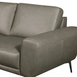Loftscape Sofa Kerman (2-Sitzer) - Echtleder - Echtleder Nadra: Grau - Schwarz -Wohnzimmermöbel boutique en ligne 1000274385 210721 13584700039 DETAILS P000000001000274385