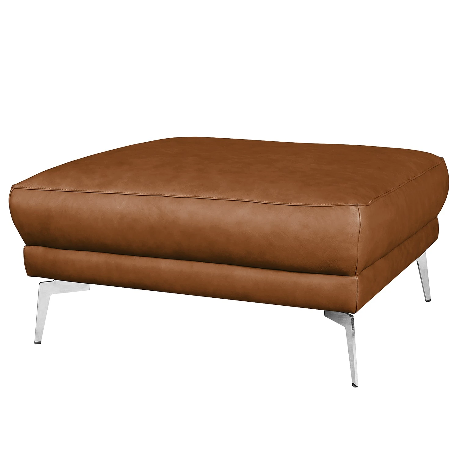 Loftscape Polsterhocker Kerman - Echtleder - Echtleder Nadra: Cognac - Chrom glänzend 1 Loftscape Polsterhocker Kerman - Echtleder - Echtleder Nadra: Cognac - Chrom glänzend