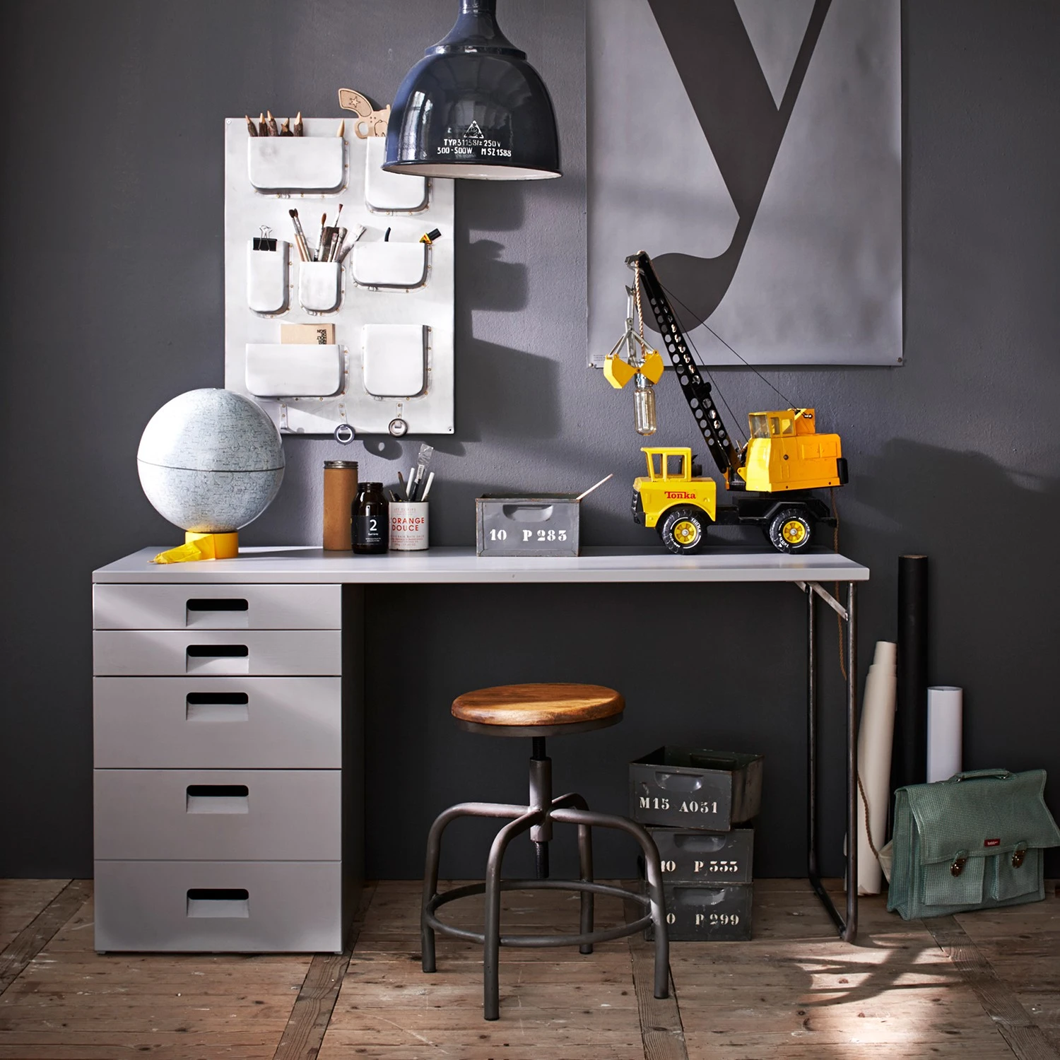 Red Living Sitzhocker Barry - Mango massiv / Metall - Mango / Grau 2 Red Living Sitzhocker Barry - Mango massiv / Metall - Mango / Grau – Bild 2