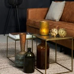 Red Living Beistelltisch Goon (2er-Set) - Metall - Antik Gold -Wohnzimmermöbel boutique en ligne 1000275608 210630 12463100024 DETAILS P000000001000275608