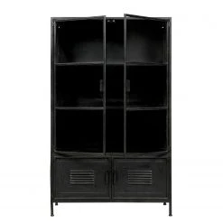 Red Living Vitrinenschrank Ravno - Metall - Vintage Schwarz -Wohnzimmermöbel boutique en ligne 1000275626 220209 12152100040 DETAILS P000000001000275626