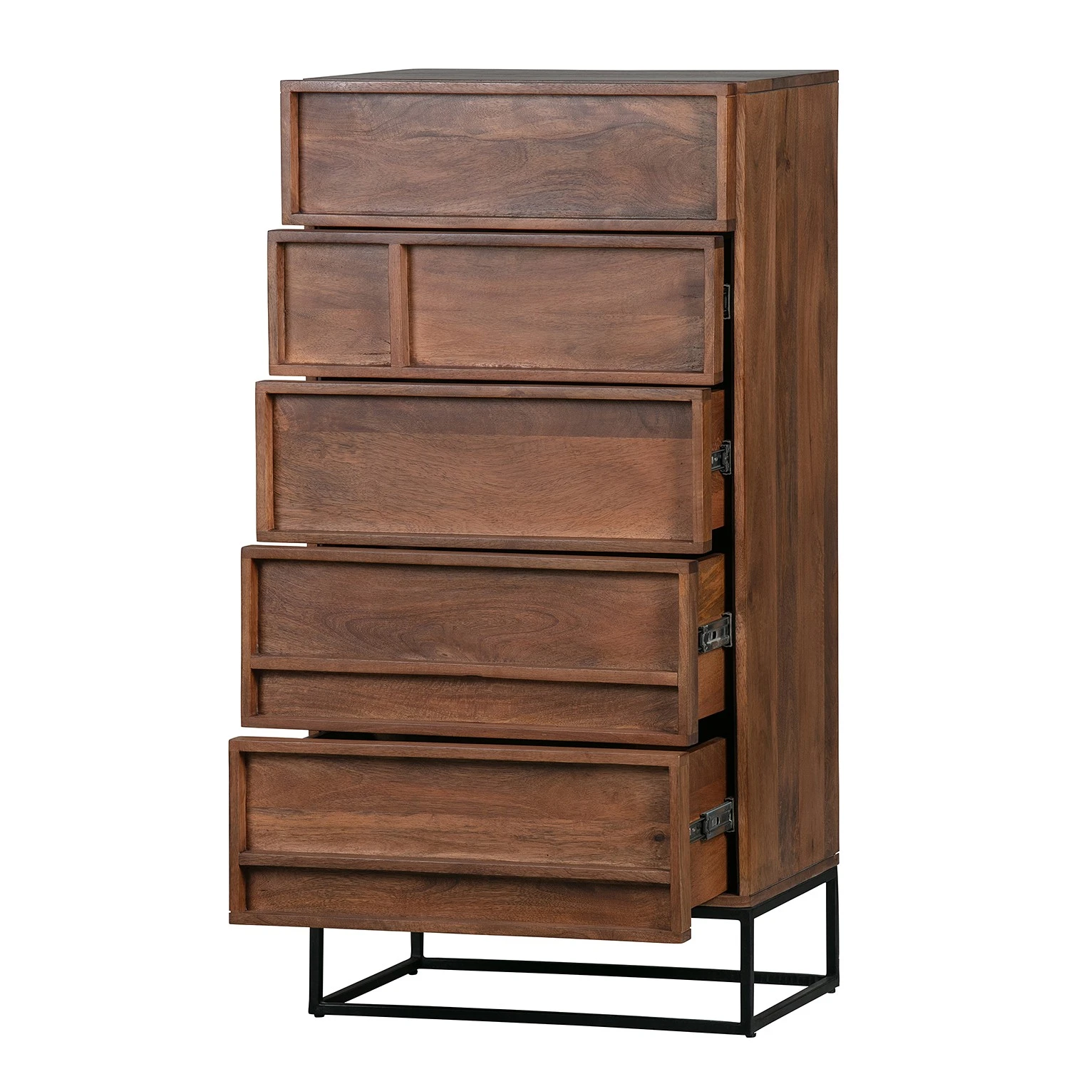 Red Living Kommode Borro I - Mango massiv / Metall - Mango / Schwarz 3 Red Living Kommode Borro I - Mango massiv / Metall - Mango / Schwarz – Bild 3