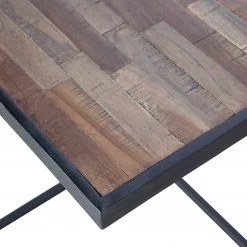 Red Living Beistelltisch Filley II - Altholz Teak / Metall - Teak / Schwarz -Wohnzimmermöbel boutique en ligne 1000275671 210630 12481600327 DETAILS P000000001000275671