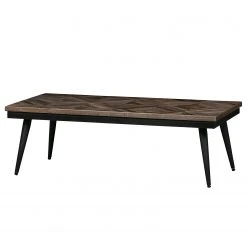 Red Living Couchtisch Hobro - Teak massiv / Metall - Teak / Schwarz