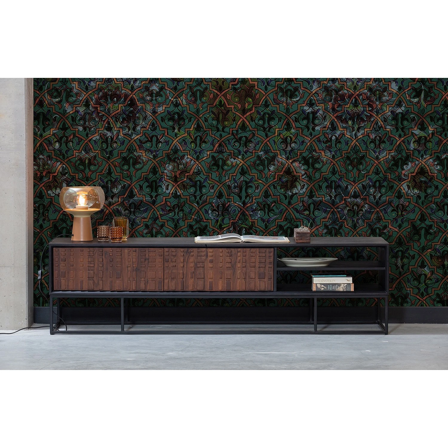 Red Living TV-Lowboard Dynk - Sheesham massiv - Sheesham / Schwarz 2 Red Living TV-Lowboard Dynk - Sheesham massiv - Sheesham / Schwarz – Bild 2