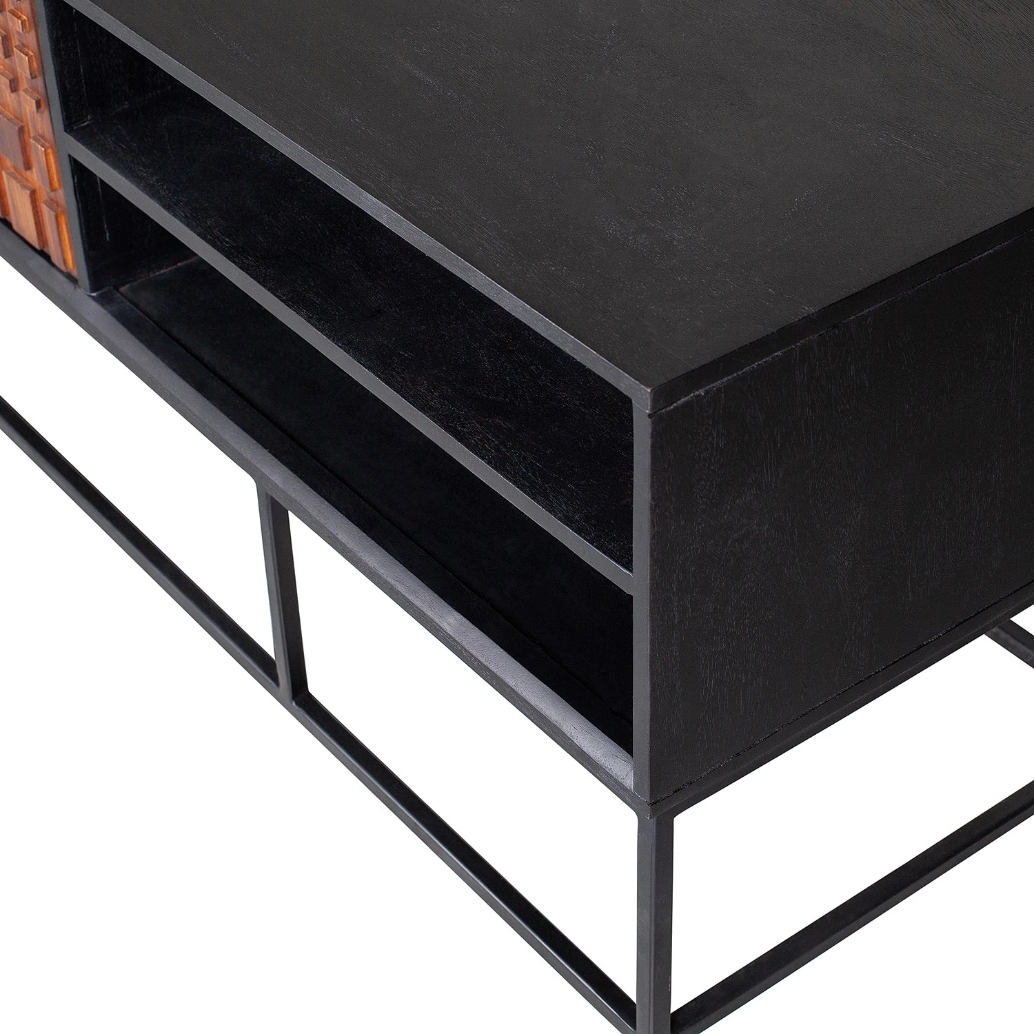 Red Living TV-Lowboard Dynk - Sheesham massiv - Sheesham / Schwarz 5 Red Living TV-Lowboard Dynk - Sheesham massiv - Sheesham / Schwarz – Bild 5