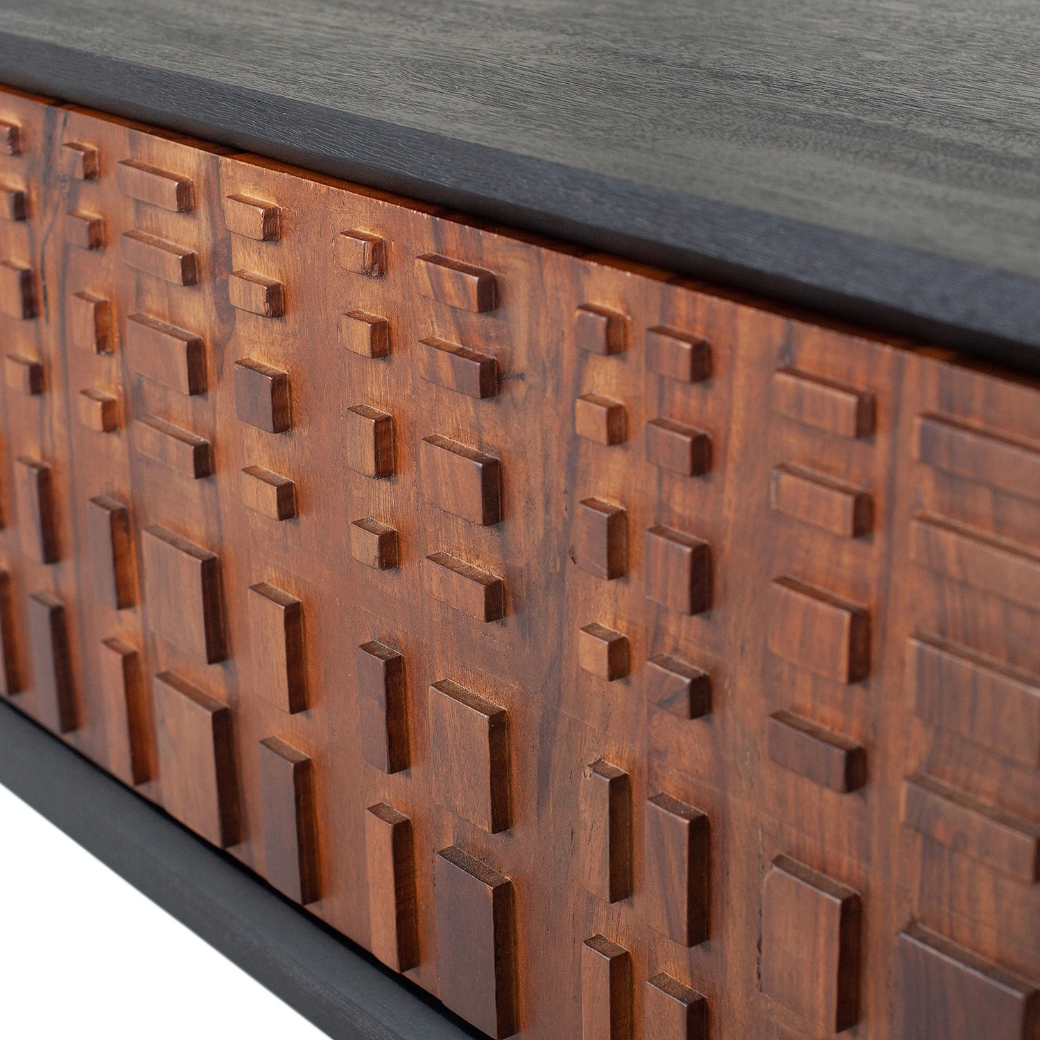 Red Living TV-Lowboard Dynk - Sheesham massiv - Sheesham / Schwarz 6 Red Living TV-Lowboard Dynk - Sheesham massiv - Sheesham / Schwarz – Bild 6