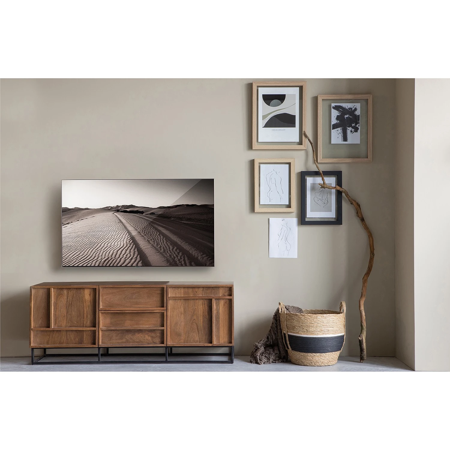 Red Living Sideboard Borro I - Mango massiv / Metall - Mango / Schwarz 2 Red Living Sideboard Borro I - Mango massiv / Metall - Mango / Schwarz – Bild 2