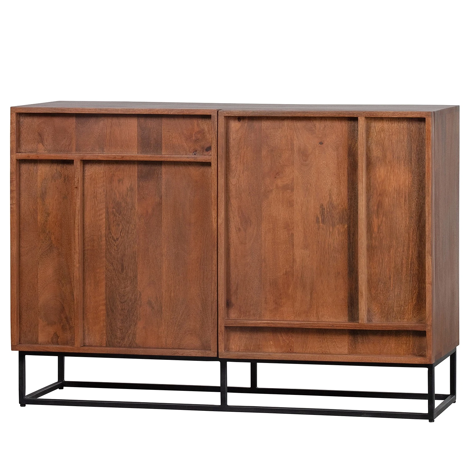 Red Living Kommode Borro II - Mango massiv / Metall - Mango / Schwarz 1 Red Living Kommode Borro II - Mango massiv / Metall - Mango / Schwarz