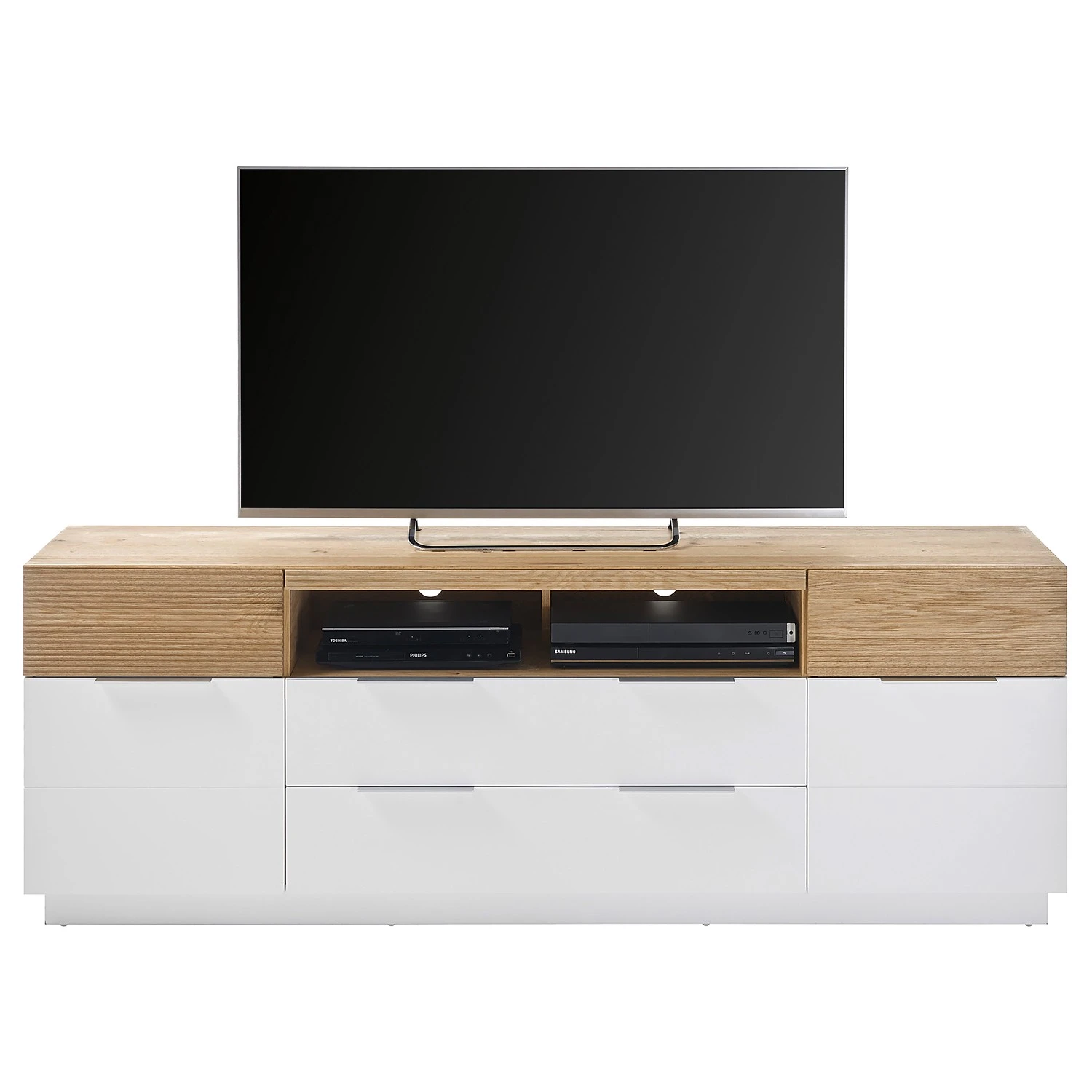 Norrwood Sideboard Akaa I - Echtholzfurnier - Eiche / Weiß 4 Norrwood Sideboard Akaa I - Echtholzfurnier - Eiche / Weiß – Bild 4