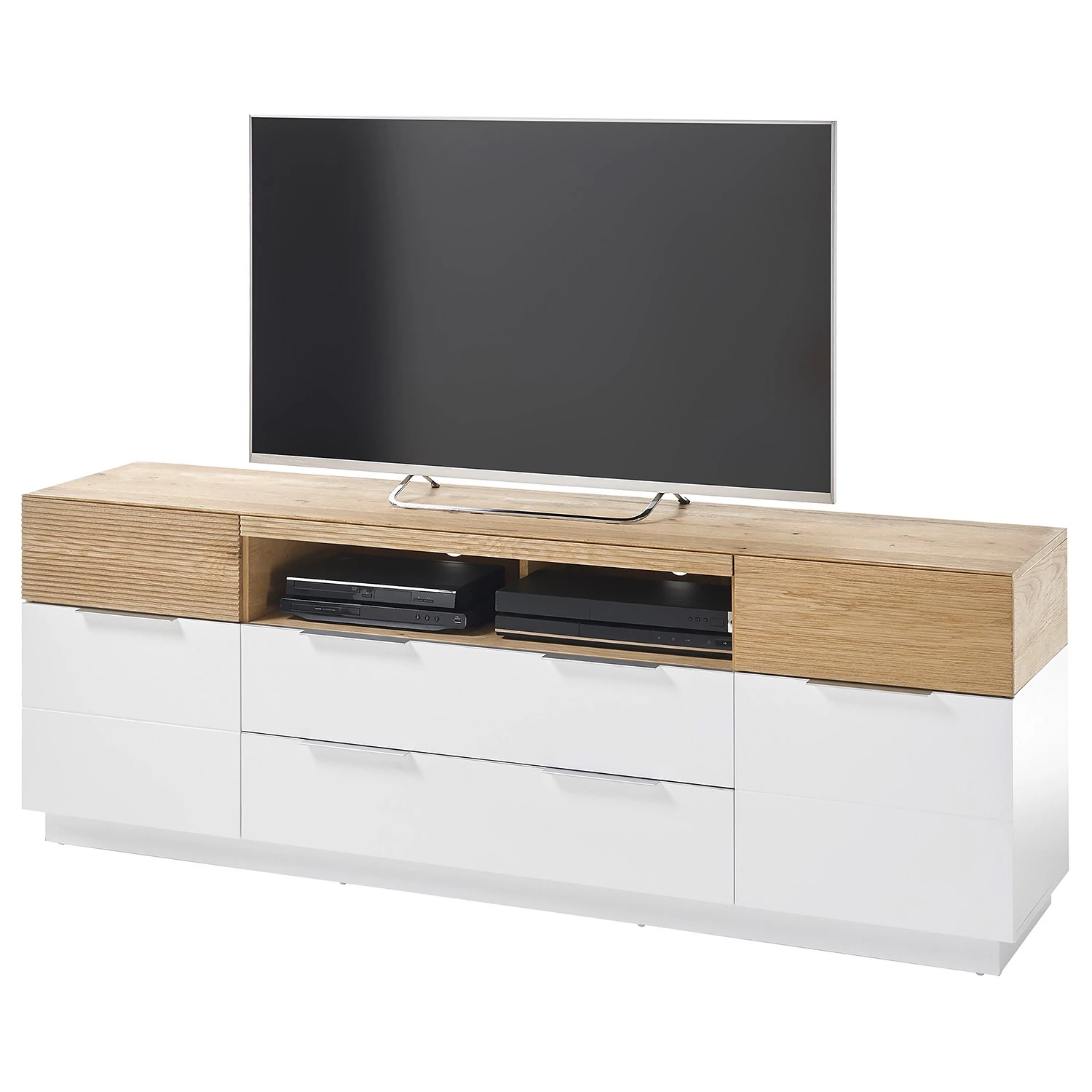 Norrwood Sideboard Akaa I - Echtholzfurnier - Eiche / Weiß 3 Norrwood Sideboard Akaa I - Echtholzfurnier - Eiche / Weiß – Bild 3